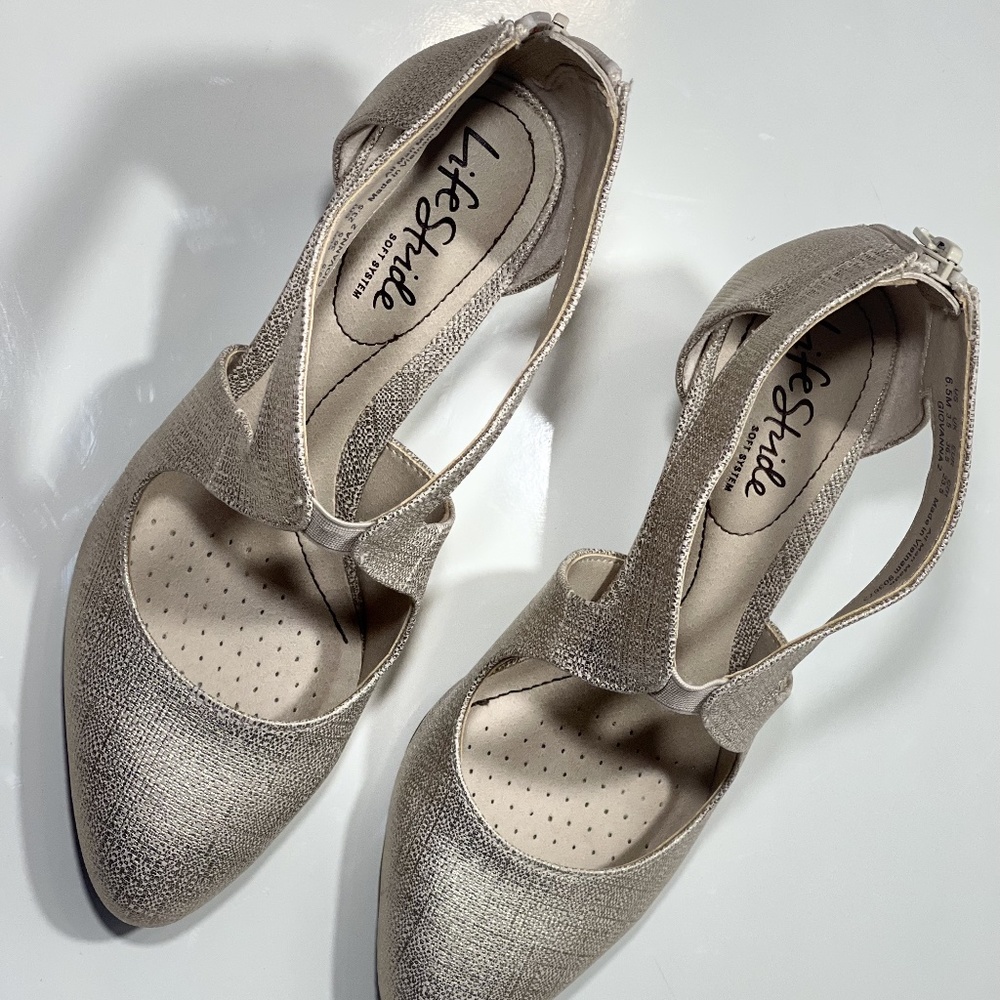 LifeStride Giovanna 2 Women's High Heels (light gold) Size 6.5 - Picture 2 of 4